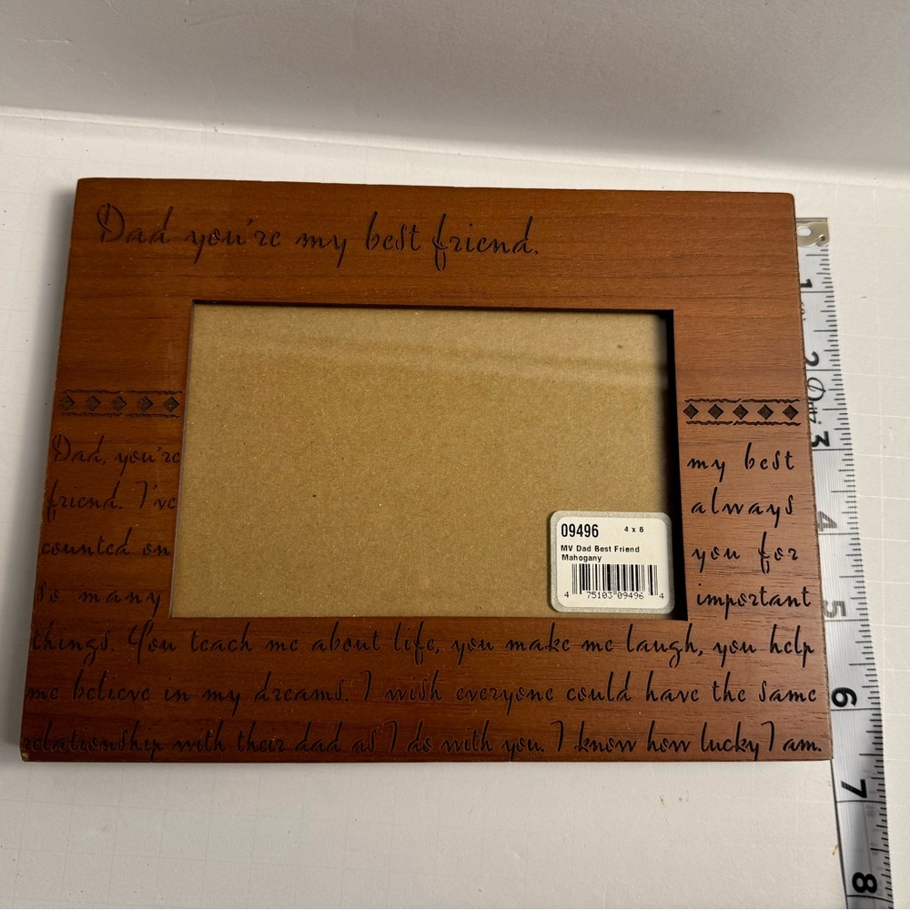 Dad You’re My Best Friend Mahogany 4x6 Photo Frame. Great Father’s Day Gift